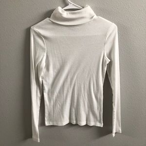white mock neck long sleeve